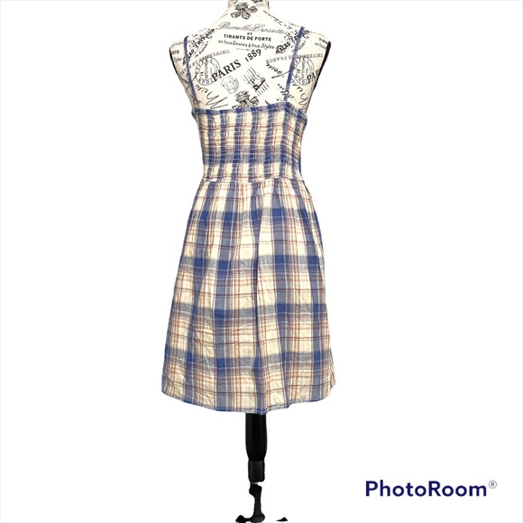 Red Thread Womens Plaid Dress With Buttons - Picture 6 of 6
